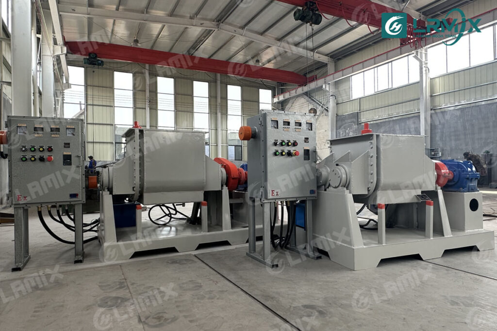 Two explosion-proof sigma kneaders installed at LRMIX factory for battery and metal powder mixing applications