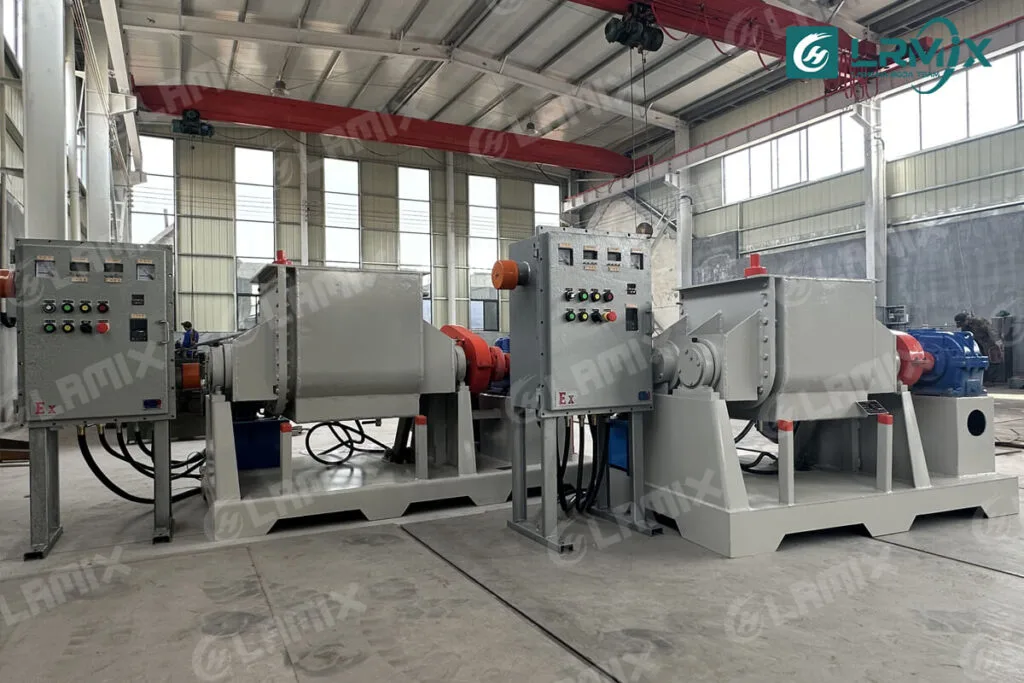 Two explosion-proof sigma kneaders installed at LRMIX factory for battery and metal powder mixing applications