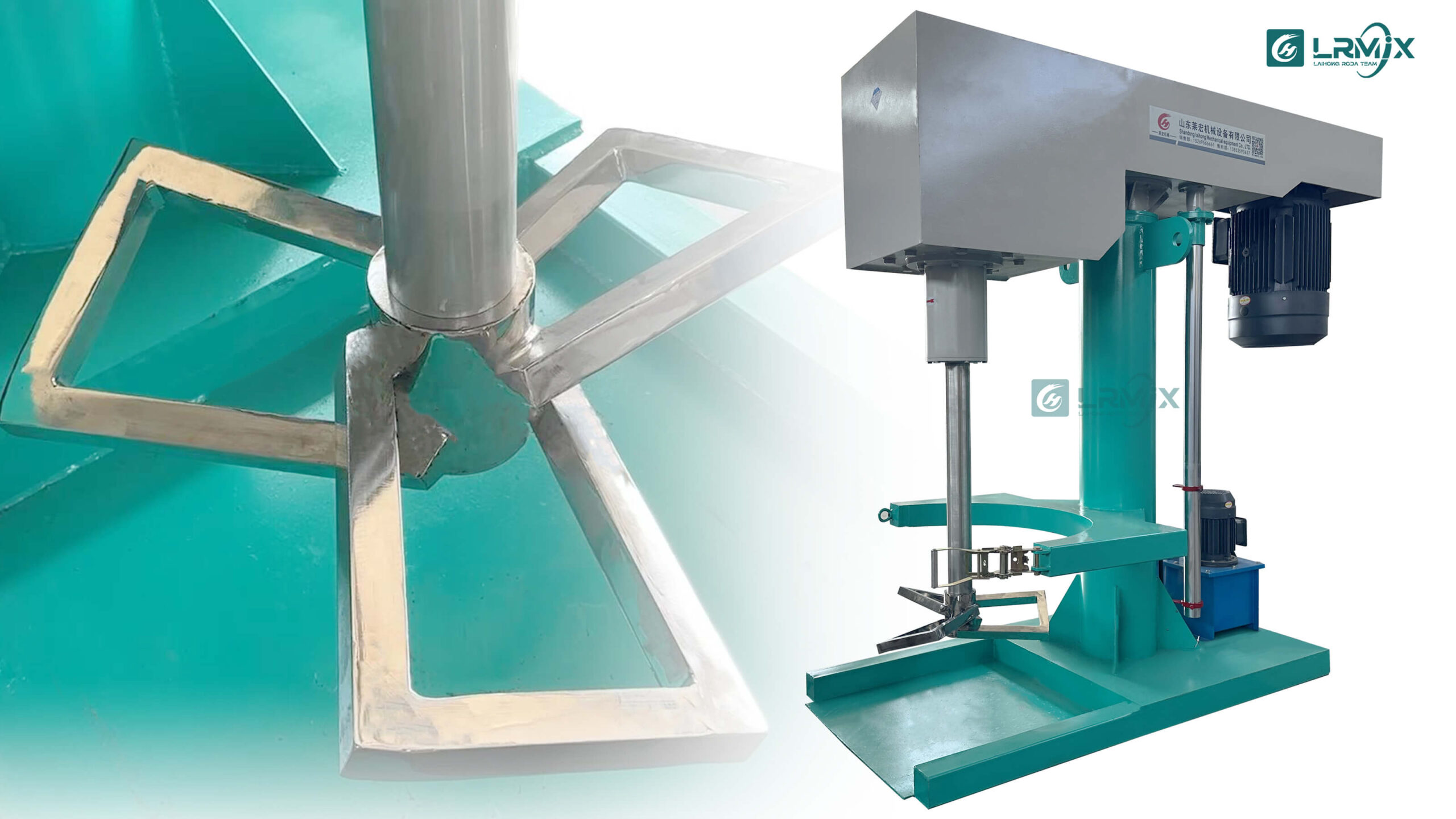Hydraulic lift butterfly mixer