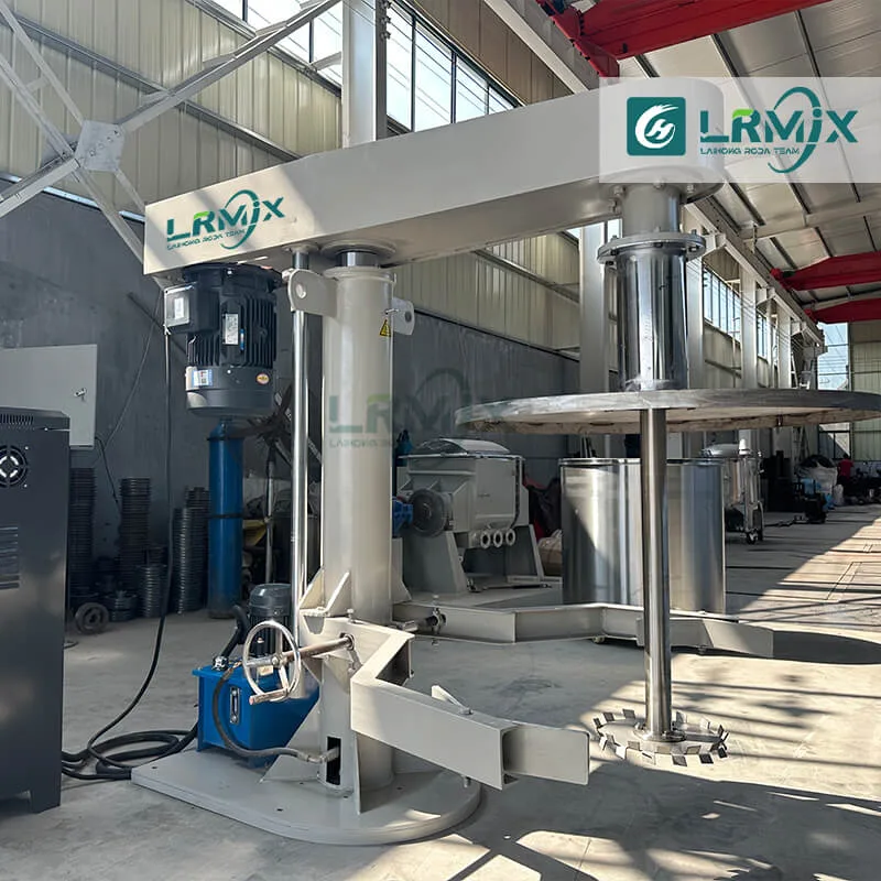 11kW high-speed disperser overall real photo, paint disperser full view showing stable base and operation interface