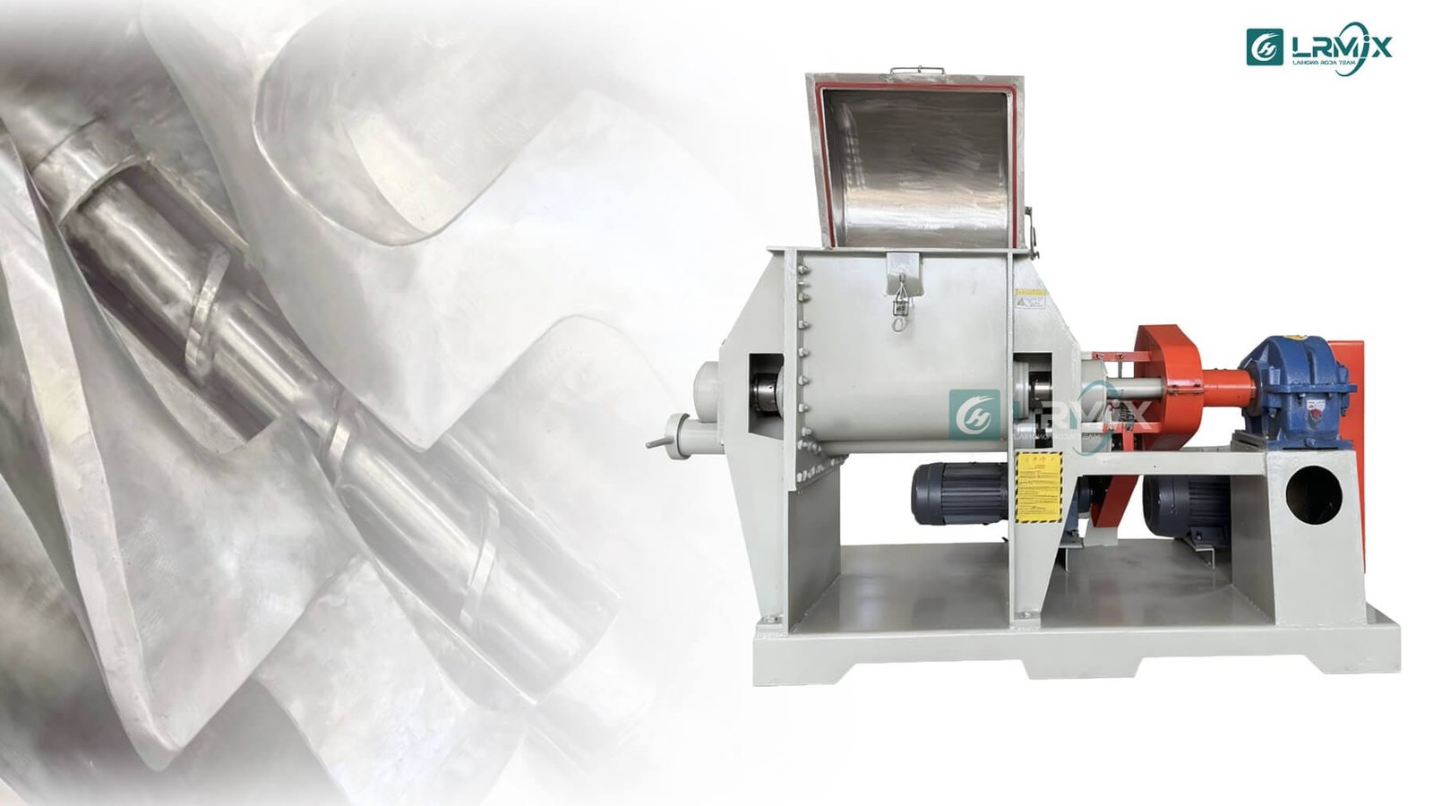 LRMIX 100L screw extrusion kneader for ceramic powder binder mixing
