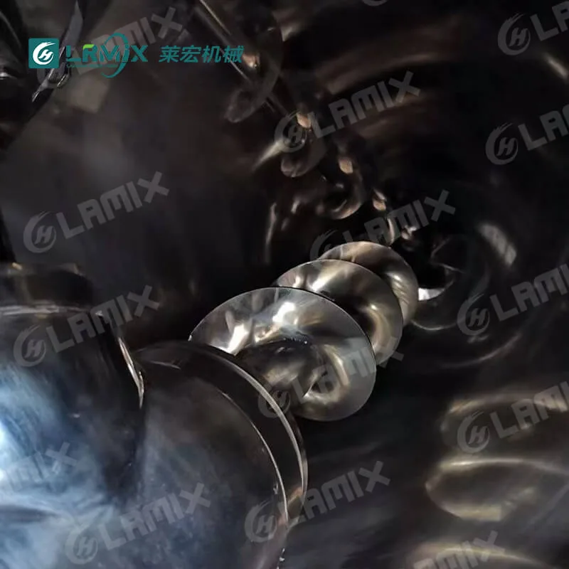 double spiral conical mixer for gentle food powder and granule blending