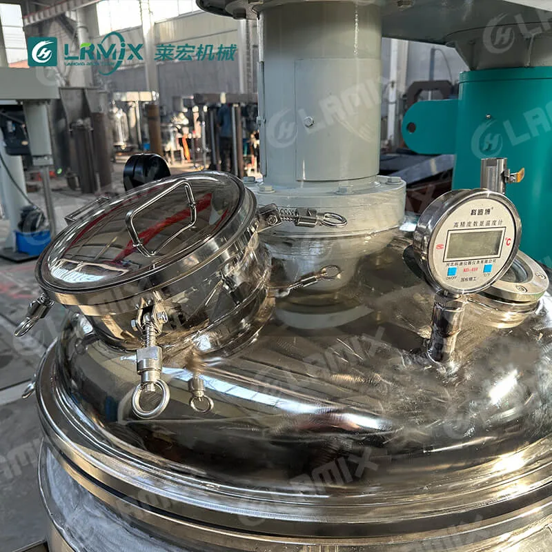 500L Vacuum High Speed Mixer stainless steel top vacuum lid and high-precision thermometer