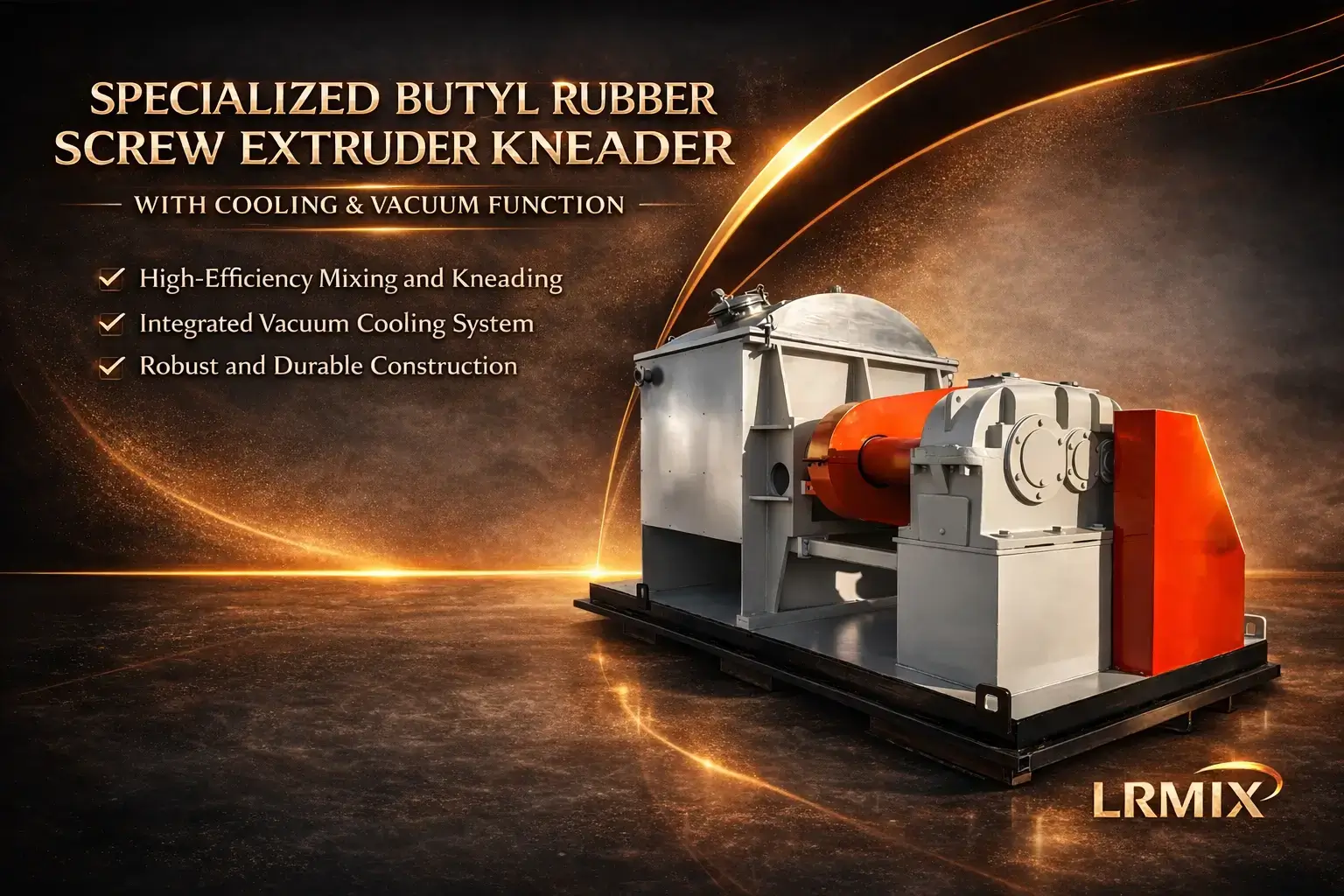 Specialized Butyl Rubber Screw Extruder Kneader with Vacuum Cooling System