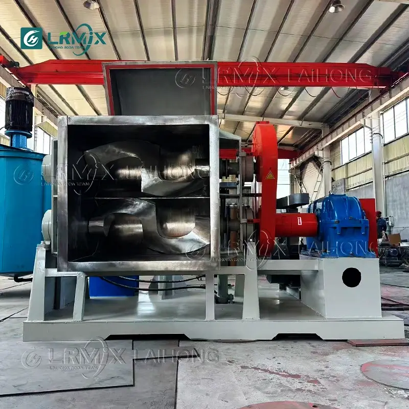 500L stainless steel sigma blade kneader mixer inside view for silicone rubber