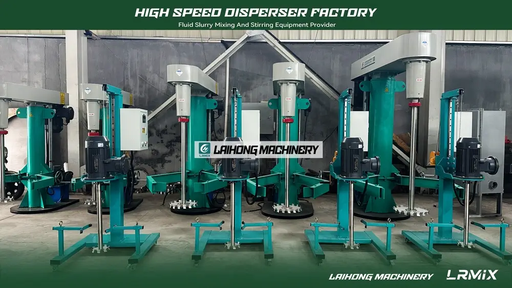 LRMIX compact high-speed disperser close-up for small-to-medium batch dispersion