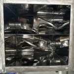 LRMIX 200L Tilting Kneader Mixing Chamber Interior with Twin Kneading Blades